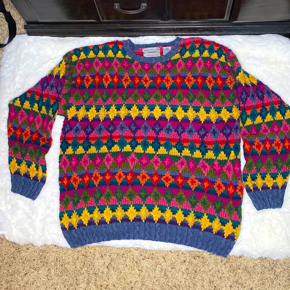 Vintage northern isles hand knitted sweater